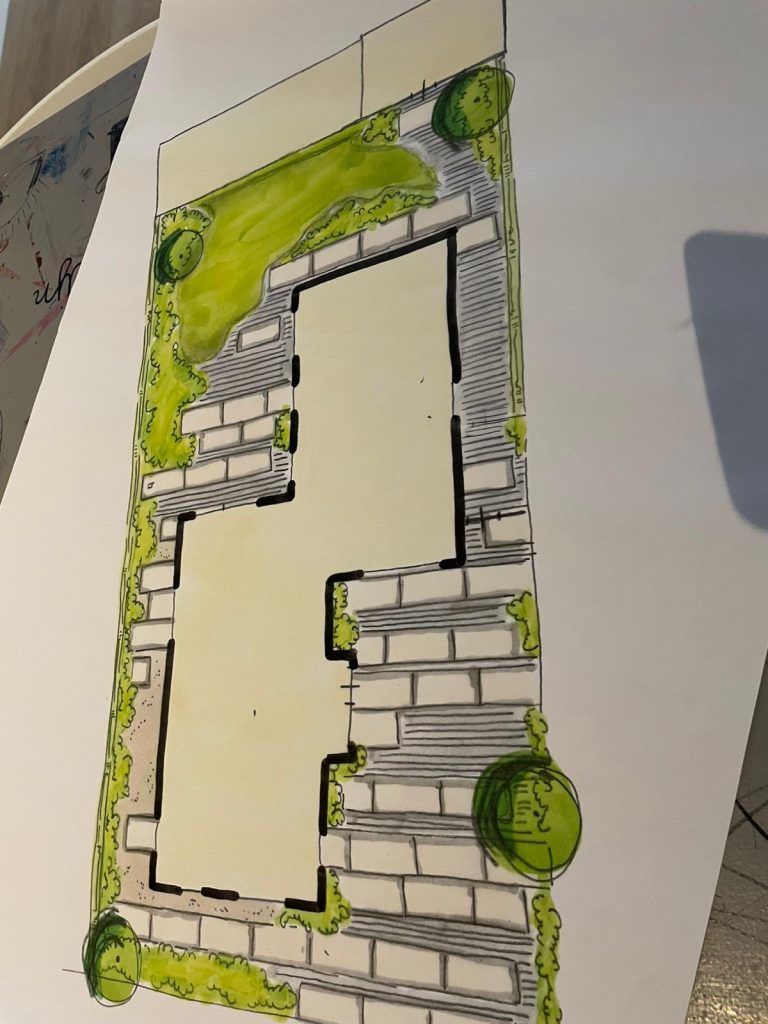 Tuinontwerp voor vrijstaande nieuwbouwwoning (Klein-Zundert)